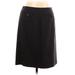 Ann Taylor LOFT Casual Skirt: Black Solid Bottoms - Women's Size 10 Petite