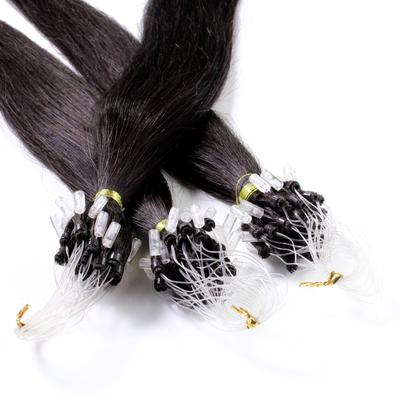 hair2heart - Microring Extensions Echthaar #4/0 Mittelbraun 0.5g Haarextensions 25 ct Schwarz Damen (21.99 € / 1 ct) Image