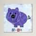 Viv + Rae™ Leonia Children Oink the Pig Canvas Art Canvas, Solid Wood in Blue/Indigo | 24" H x 24" W x 2" D | Wayfair