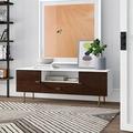 Mercer41 Aneurin TV Stand for TVs up to 65" Wood in White/Brown | Wayfair D0A98FAD98DC47CBA7B4626414A4D93C