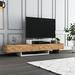 Latitude Run® Buddha Minimalist TV Stand up to 65" TV Modern Media Console Wood in White/Brown | 21 H x 59 W x 14 D in | Wayfair