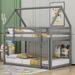 Berngar Twin over Twin Futon Bunk Bed by Harper Orchard, Wood in Gray | 70.8 H x 41.6 W x 77.3 D in | Wayfair 6926A1921D184DE7A8356CADE873CDD4