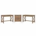 Huckins Chakra 3 Piece Rectangular Writing Desk Office Set Wood in Brown Laurel Foundry Modern Farmhouse® | 30 H x 47.99 W x 24 D in | Wayfair