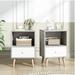 George Oliver Kartika Nightstand Wood in Gray | 60 H x 30 W x 40 D in | Wayfair 3985584A21A7466F938DF25628533A1C