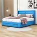 Latitude Run® Queen 2 Drawers Platform Bed w/ Headboard Wood & /Upholstered/Metal & /Metal/Linen | 44 H x 65 W x 83 D in | Wayfair