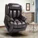 Latitude Run® Electric Power Lift Massage Chair w/ Massage & Heat Faux Leather in Brown | 58.25 H x 39.25 W x 41.75 D in | Wayfair