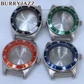 BURRYJAZZ-Boîtier de Montre en Acier Inoxydable, Noir, Bleu, Vert, Orange, Bague Argentée, 40mm,