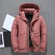 Manteau en Coton Épais et Rembourré à Capuche pour Homme Parka Solide à Manches sulfavec Poches à