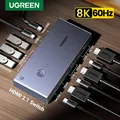UGREEN-Commutateur KVM HDMI 8K 60Hz USB C USB 3.0 partage 2 pièces 1 moniteur imprimante