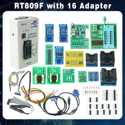 Programmeur ISP série d'origine RT809F 16 adaptateurs adaptateur 1.8V pince de test SOP8 câble