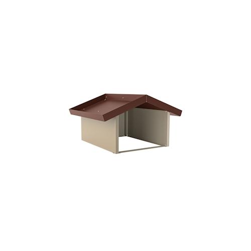 hiyard Garage Mähroboter Mährobotergarage Unterstand Rasenroboter Überdachung perlbeige RAL 1035 / rostbraun