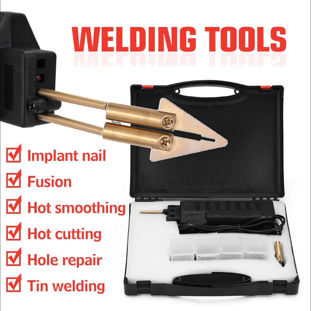 Cucitrice a caldo Riparazione paraurti auto Parafango Carenatura Saldatore Kit di riparazione plastica Strumenti di riparazione plastica portatili Macchina di riparazione paraurti auto