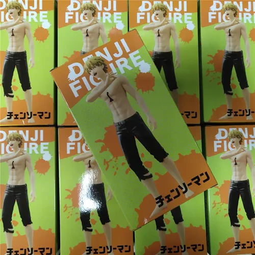 Original Kettensäge Mann Anime Denji PVC Action figuren 180mm Bandai Figur Spielzeug