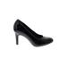 Clarks Heels: Slip-on Stilleto Classic Black Solid Shoes - Women's Size 9 - Round Toe