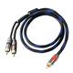 Diaianyfi Audiophile RCA to 2RCA Subwoofer Cable 1 RCA Male to 2 RCA Male Audio Cable RCA Y-Adapter Oxygen-Free