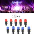 10Pcs Nl4Fc Speaker Connectors 4 Pin Male Audio Speakon Ohm Plug Adapter (5pcs red+5pcs blue)