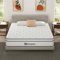 SUAYEA California King Mattress 12 Inch Cal King Mattress in a Box Medium Firm Matterss with Pocket Spring and Soft Foam Ultimate Motion Isolation Strong Edge Support Hybrid Mattress