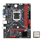 Trjgtas B85M VHL Desktop Motherboard +I3-3220 CPU LGA 1155 USB 3.0 SATA 3.0 Support Up to 16GB DDR3 1600MHz RAM Slots