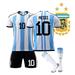 PhiFA Argentina No. 10 Lionel Messi Jersey Argentina Soccer Jersey 2022 Messi Shirt Short for Boys Girls Sleeve Football Kit Kids/Children/Child/ Soccer Fans Gifts Size 28