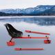 Miumaeov Snow Scooter with Ice Skating Stick Snow Slider Board Load Capacity 176LBS Ice Skating Equipment with Non-Slip Foot Pedals Steel Frame