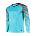 YONGHS Kids Boys Soccer Goalkeeper Jersey Padded Goalie Shirt Long Sleeve Football Training Tops Sky Blue XXS