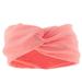 Women s Solid Plain Headscarf Cross Pull Knotted Yoga Headband (leather Pink) Workout Headbands for Elastic Hairbands Bandana Fitness