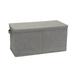 Household Essentials Double Twist-Open Fabric Storage Bin with Center Divider Gray Jumbo