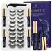 Magnetic Eyelashes with Eyeliner Kit - SevenCrown Magnetic Lashes Natural Looking with 4 Tubes of Magnetic Liner Upgraded Waterproof Long Lasting - 10 Pairs Reusable Magnetic Eyelash Kit with Applicat