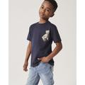 River Island Boys Navy Bear Print T-Shirt