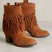 Anthropologie Shoes | Anthropologie Sbicca Knotted Fringe Boots 6.5 | Color: Brown | Size: 6.5