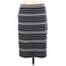 Ann Taylor LOFT Casual Skirt: Blue Stripes Bottoms - Women's Size Large