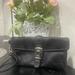 Coach Bags | Coach Black Leather Front Buckle Flap Wristlet Wallet Clutch Handbag | Color: Black | Size: Os