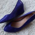 Anthropologie Shoes | Anthropologie Seychelles Cobalt Blue Wedge Us 7.5 | Color: Blue/Purple | Size: 7.5