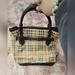 Burberry Bags | Burberry Haymarket Check Canvas Goldertone Tote Medium Bag | Color: Brown/Cream | Size: Os