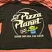 Disney Tops | Black White And Green (Pizza Planet) Crop Top | Color: Black/Green | Size: Xs