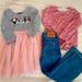 Levi's Dresses | Girls Bundle, Dress, Jeans, Top Size 6: Pink Violet, Levi, Bkind | Color: Gray/Pink | Size: 6g