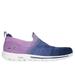 Skechers Women's GO WALK Travel - Ibiza Slip-On Shoes | Size 6.5 | Navy/Lavender | Textile/Synthetic | Machine Washable