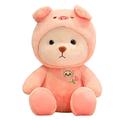 Somerway Stuffed Doll Toy 25/35/45cm Exquisite Bedroom Decor Cartoon Bear Doll Soft Throw Pillow Little Pig L