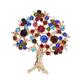 Multicolor Rhinestone Tree Brooches Women Men Christmas Tree Party Office Casual Brooch Pins Gifts