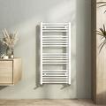 Heilmetz Heated Towel Rail Radiator for Bathroom, 1000 x 500mm Heated Towel Rail Towel Warmer Radiator Towel Rail Central Heating Radiator White