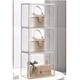 Acrylic Display Case Clear Handbag Storage Organizer for Closet, Stackable Bag Organizer with Magnetic Door for Wallet, Cosmetic, Toys (3)