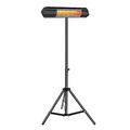 patio heaters Outdoor Heater Electric Heaters Free Standing 2000w Electric Heaters Wall Mounted with 3 Adjustable Modes (800/1500/2000w), Outdoor or Indoor Ip65 Waterproof with Remote Control Golden