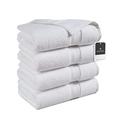 LANE LINEN White Bath Sheets - 100% Cotton Extra Large Bath Towels, 4 Piece Bath Sheet Set, Zero Twist, Quick Dry, Soft Shower Towels, Absorbent Bathroom Towels, Hotel Spa Quality, 35 x 66 inch