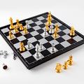 PacuM Chess Game Set Chess Set Chess Board Set Magnetic Chess Set Wooden Chess Set With Folding Chess Board, Chess Pieces, & Storage Box,Chess Set Wood Board Game Chess Board Game Chess Game (Color :