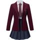 UPUPCOS Roald Dahl Matilda the Musical Cosplay Costume Grey Red School Uniform JK Dress With Tie Halloween Party