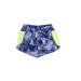 Lands' End Athletic Shorts: Blue Color Block Activewear - Women's Size X-Large - Dark Wash