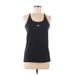 Adidas Active Tank Top: Black Solid Activewear - Women's Size Medium