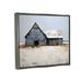 August Grove® Winter Country Barn - Floater Frame Print on Canvas in Gray | 17 H x 21 W x 1.7 D in | Wayfair 66F42BF579BB4CE9B69D4FAC5D70EF90