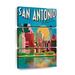 Elephant Stock San Antonio The Alamo City Multi Piece Canvas Print Canvas in Blue/Red/Yellow | 65 H x 42 W x 1.25 D in | Wayfair