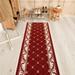 Red 2'7" x 26' Area Rug - Charlton Home® Runner Dariany Area Rug w/ Non-Slip Backing 312.0 x 31.0 W, Rubber | Wayfair